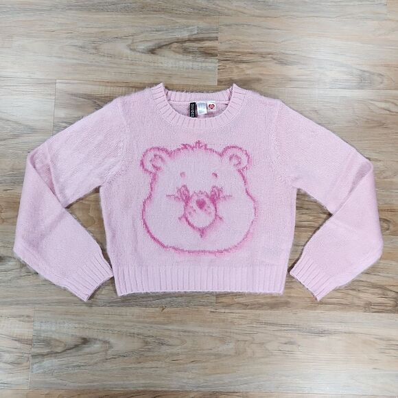🔸️NWT H&M Divided Pink Care Bear Lightweight Soft Long Sleeve Sweater Medium - Picture 7 of 15